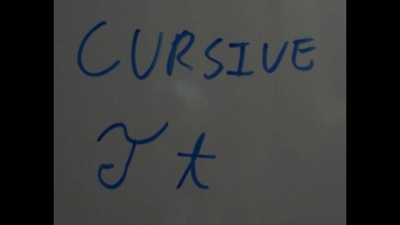 How Do You Write The Cursive Letter T?