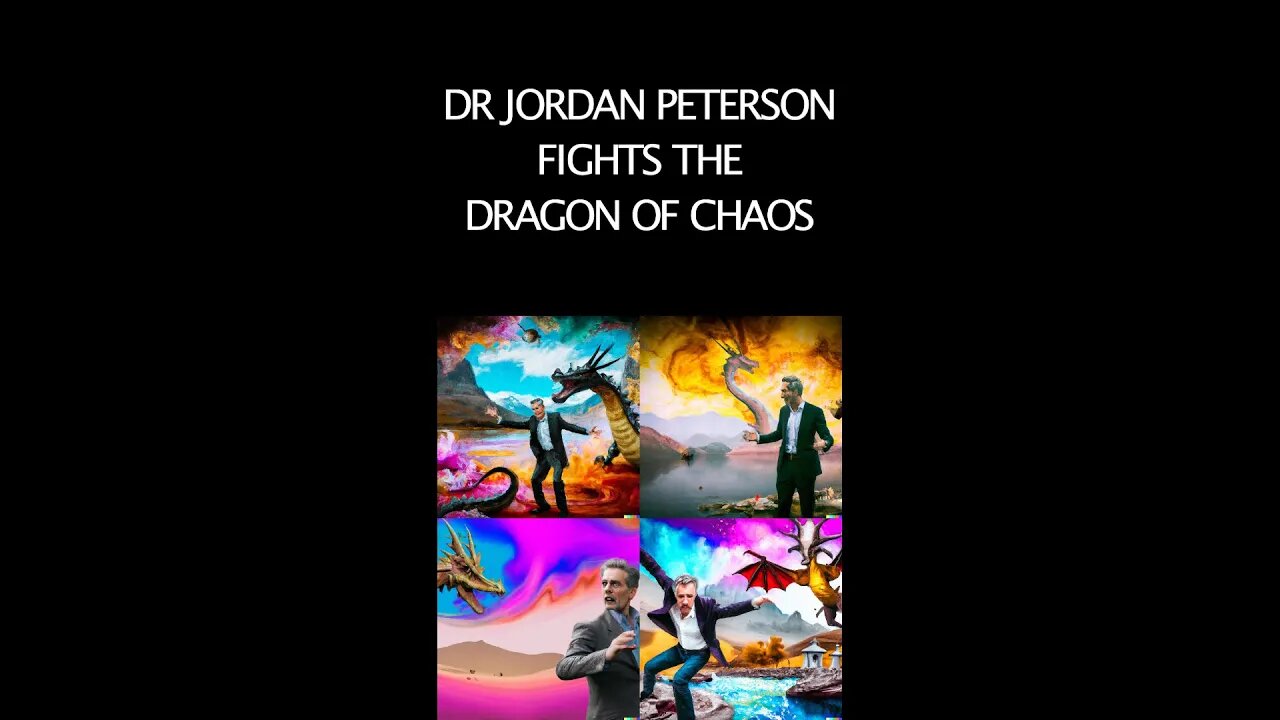 DR JORDAN PETERSON FIGHTS THE DRAGON OF CHAOS | AI ART