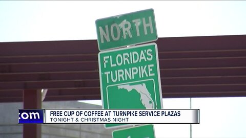 Free coffee at Turnpike service plazas during heavy holiday travel times