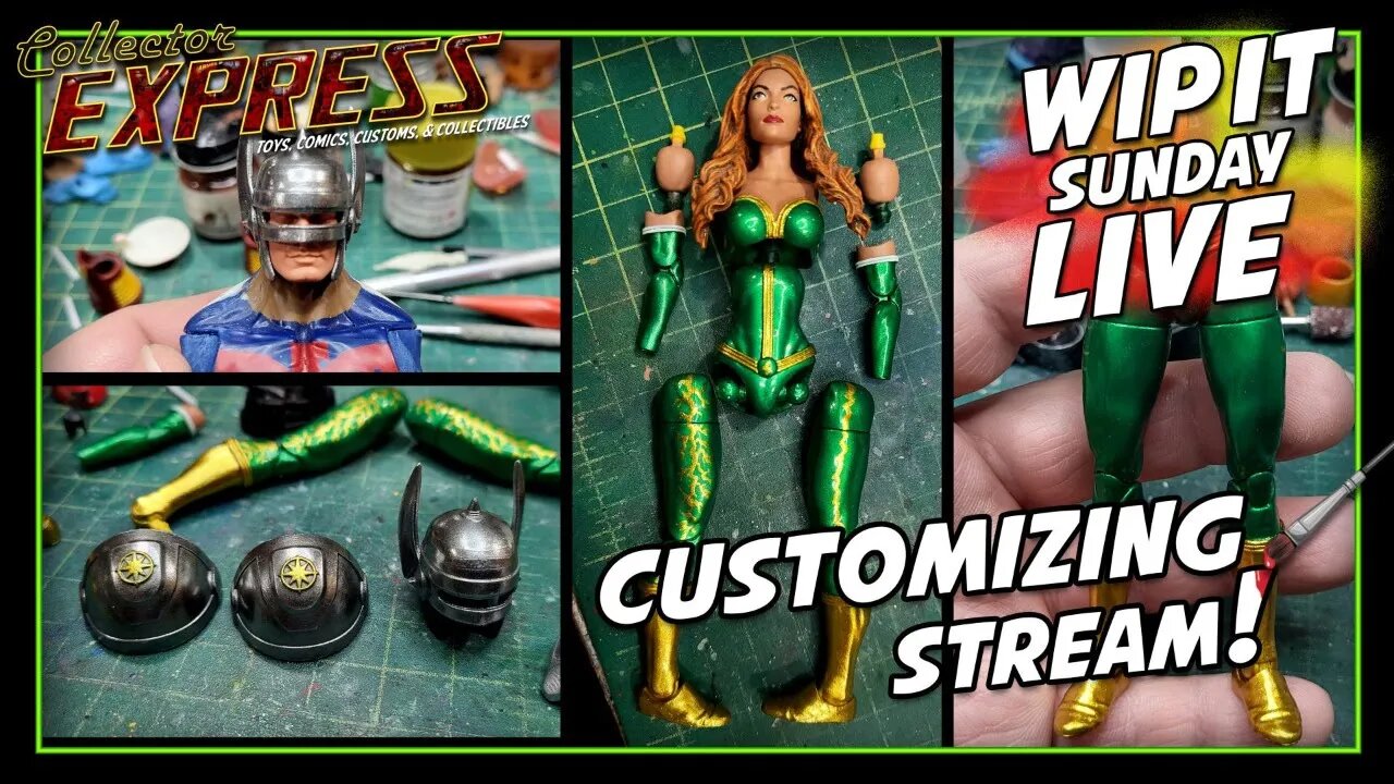Customizing Action Figures - WIP IT Sunday Live - Episode #59 - Painting, Sculpting, and More!