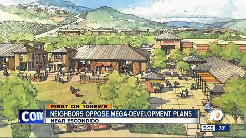 Neighbors oppose mega-development plants