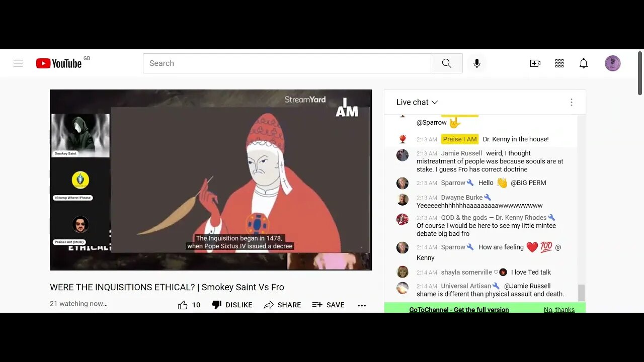 Fro & Smokey #Sham_Debate * #KJV * The #Humanitarianism of the #Inquisitions * 🤢🐍👺👹[2]