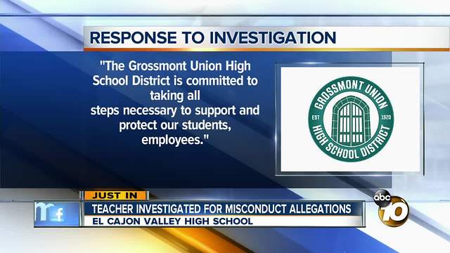 Teacher investigated for misconduct allegations