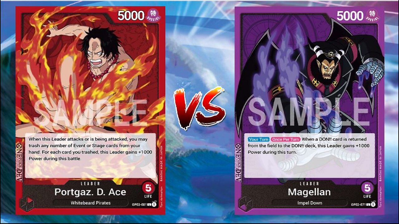 One Piece TCG Fire Fist Ace VS Warden Magellan!!