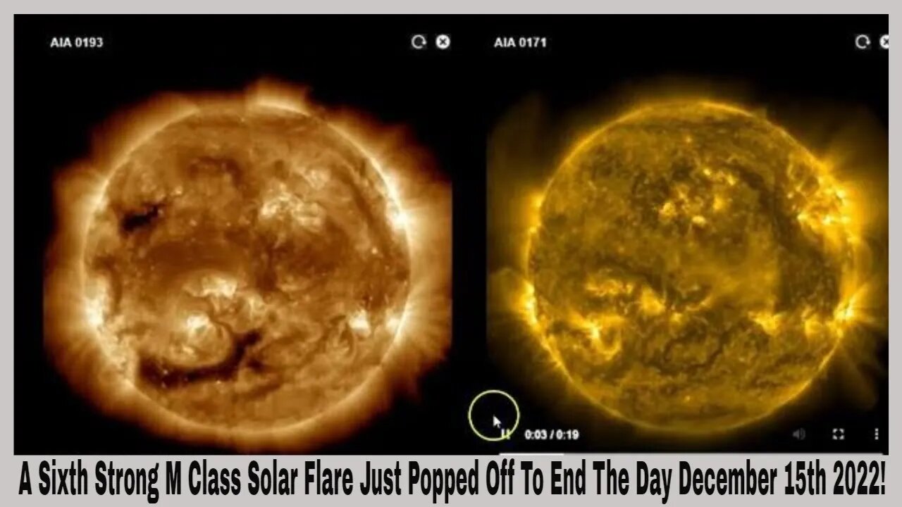 A Six Strong M Flare Just Popped Off December 15th 2022 To Finish The Day!