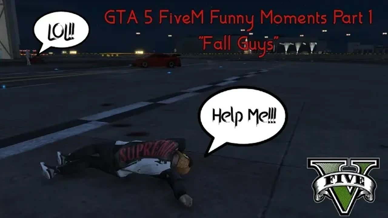 GTA 5 FiveM Funny Moments - The "Fall Guys" Messing with Ragdoll and Cars | GoldenDays Freeroam