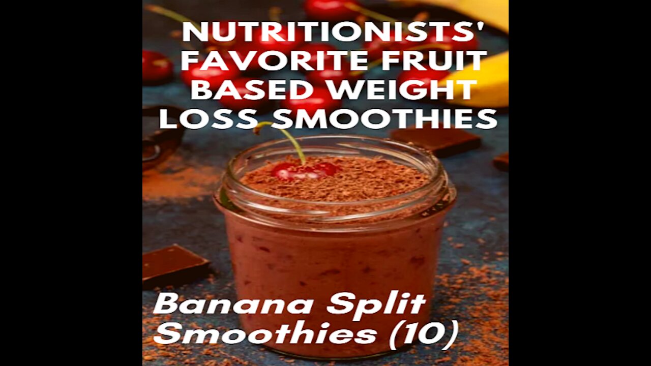 Nutritionists' Favorite Fruit based Weight Loss Smoothies -Banana Split Smoothies (10) #shorts
