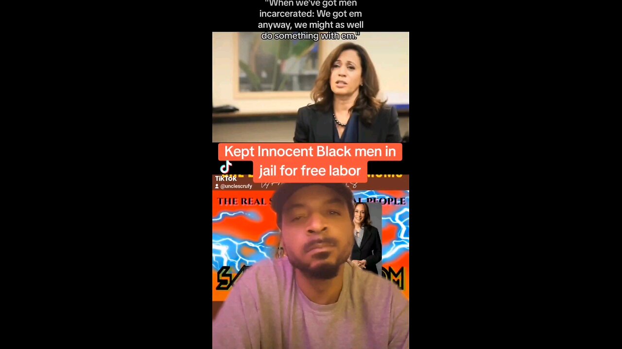 Kept Innocent Black men in jail for free labor #kamalaharris #bidensamerica #YourGovernmentHatesYou