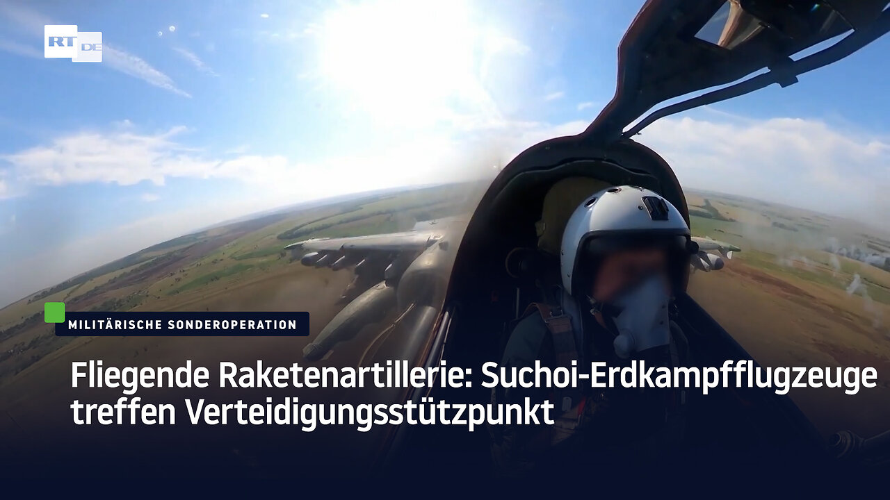 Fliegende Raketenartillerie: Suchoi-Erdkampfflugzeuge treffen Verteidigungsstützpunkt