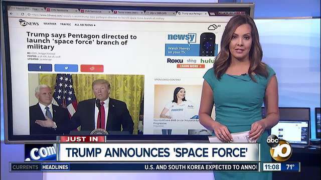 Trump announces 'space force'