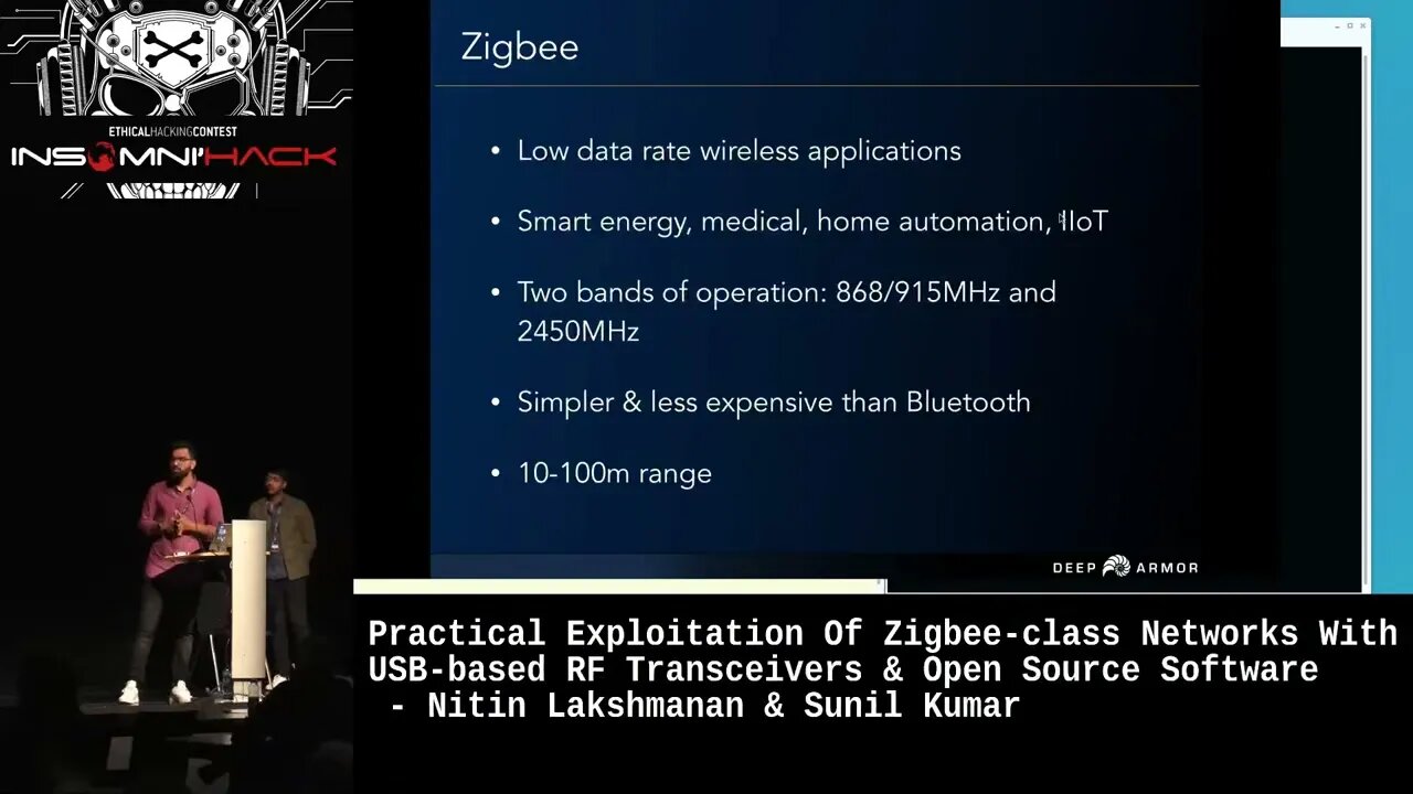 Practical Exploitation Of Zigbee Networks With RF Transceivers by Nitin Lakshmanan & Sunil Kumar