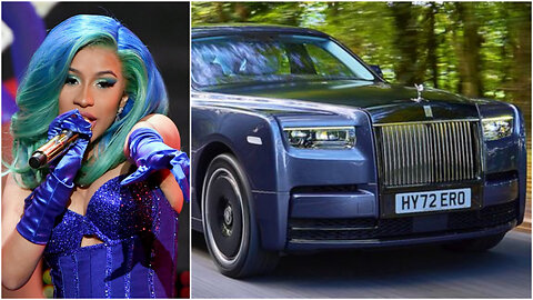 Cardi B learning how to drive in her Rolls Royce