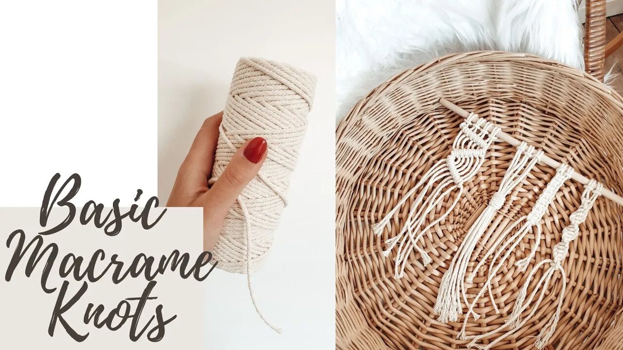 How To Make 4 Basic Macrame Knots Tutorial DIY