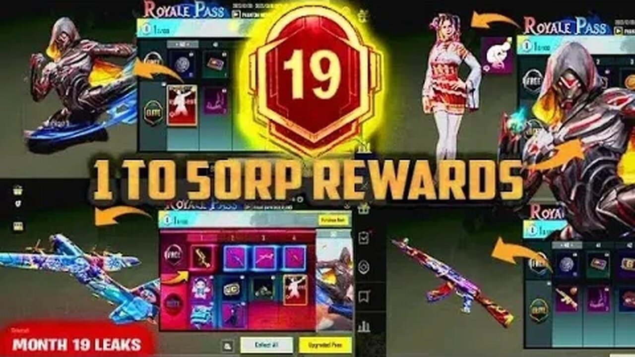 MONTH 19 ROYAL PASS // 1 TO 50 RP REWARDS // M19 ROYAL PASS LEAKS ( M19 ROYAL PASS PUBG MOBILE.....
