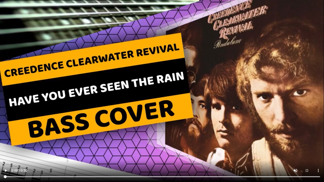 Creedence Clearwater Revival - Have You Ever Seen The Rain - Bass Cover & Tabs