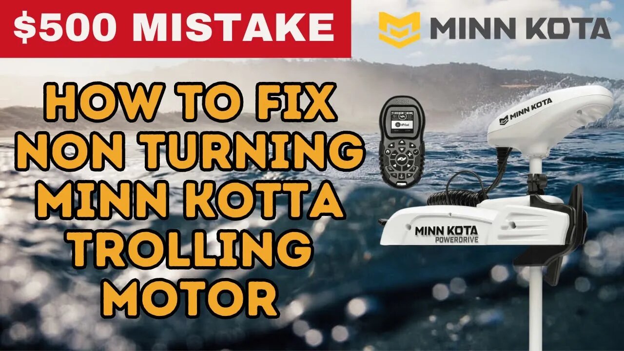 How to Fix your Minn kota trolling motor that won't turn !!