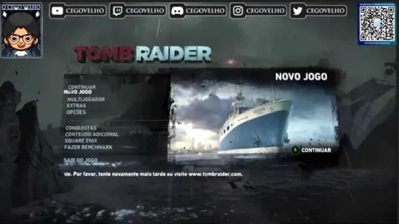 Será que vai? cego contra os bugs de Tomb Raider.