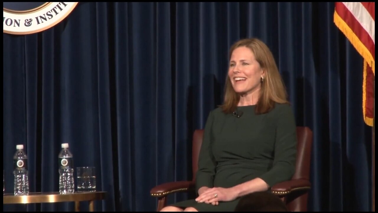 Justice Amy Coney Barrett Schools Left Wing Protestor