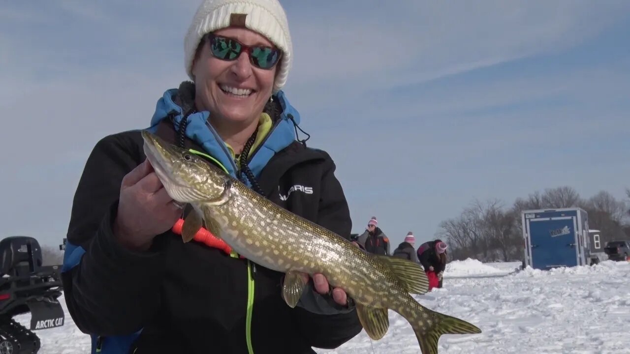 Women Ice Angler Project on Lake Minnetonka