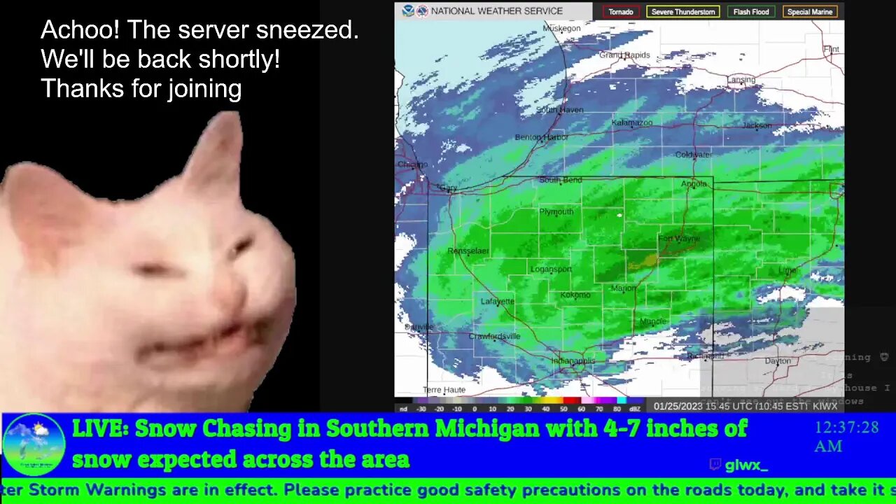 LIVE SNOW CHASING Branch County, MI