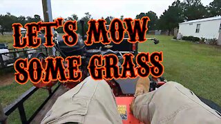 Mowing some grass