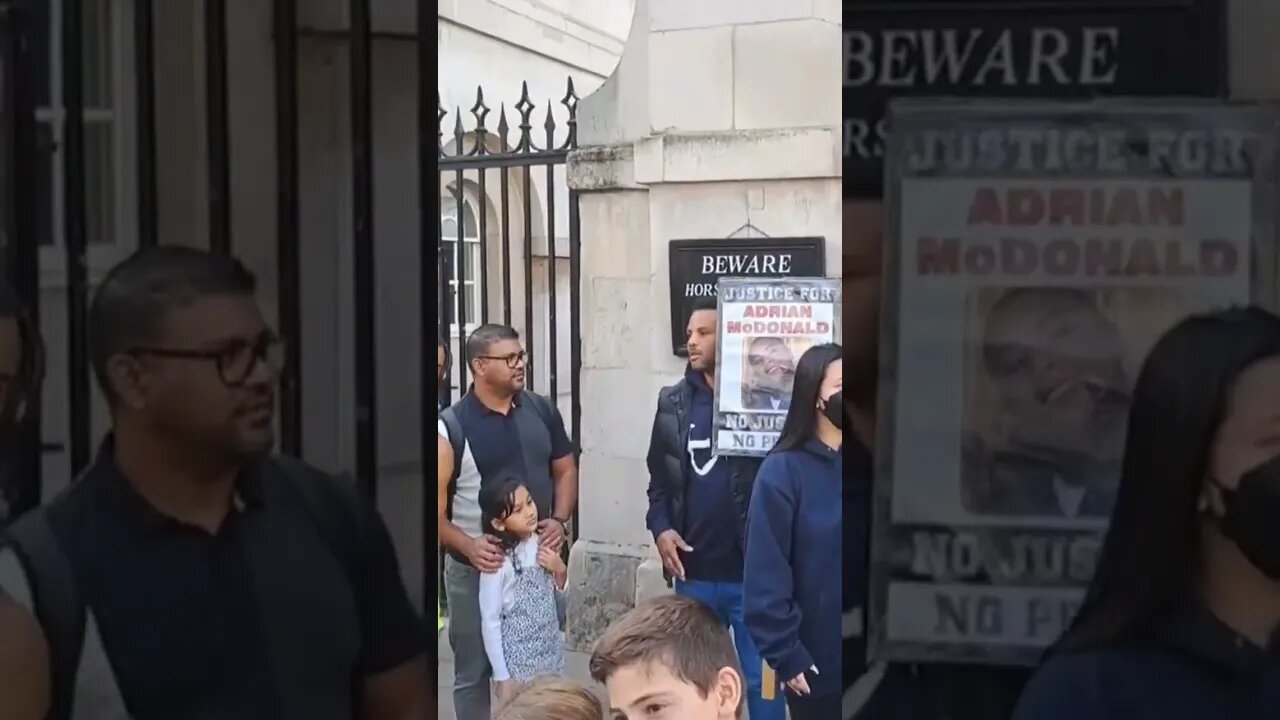 justice for Adrian Mcdonald protester #horseguardsparade