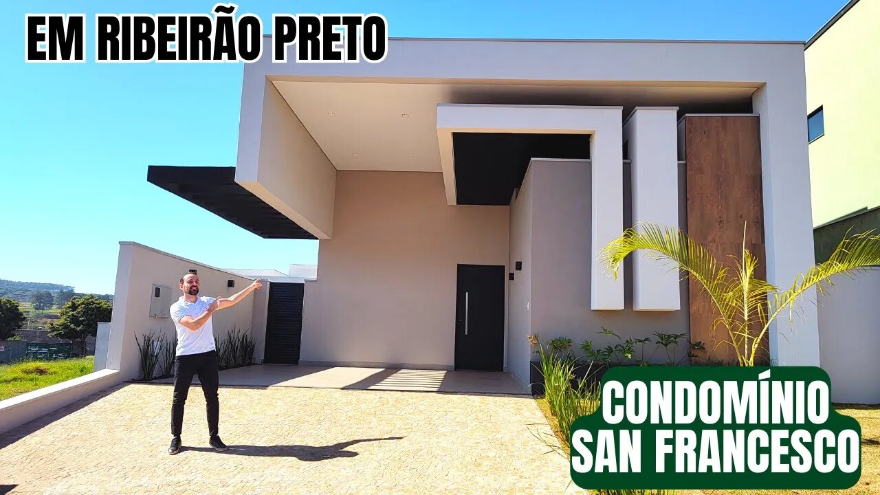 CASA0341 - LINDA CASA TÉRREA EM CONDOMÍNIO PRIVATIVO DA ZONA SUL DE RIBEIRÃO PRETO