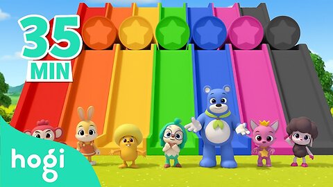 Learn Colors with Slide and More!｜+Compilation｜Colors for Kids｜Hogi Nursery Rhymes