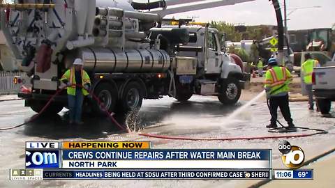 Progress made in North Park water main