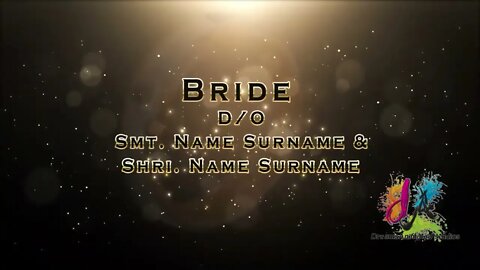 Engagement Invitation card video sample template