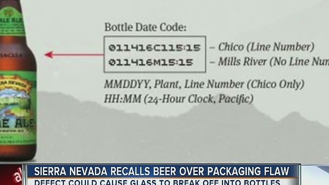 Sierra Nevada recalls beer over packaging flaw