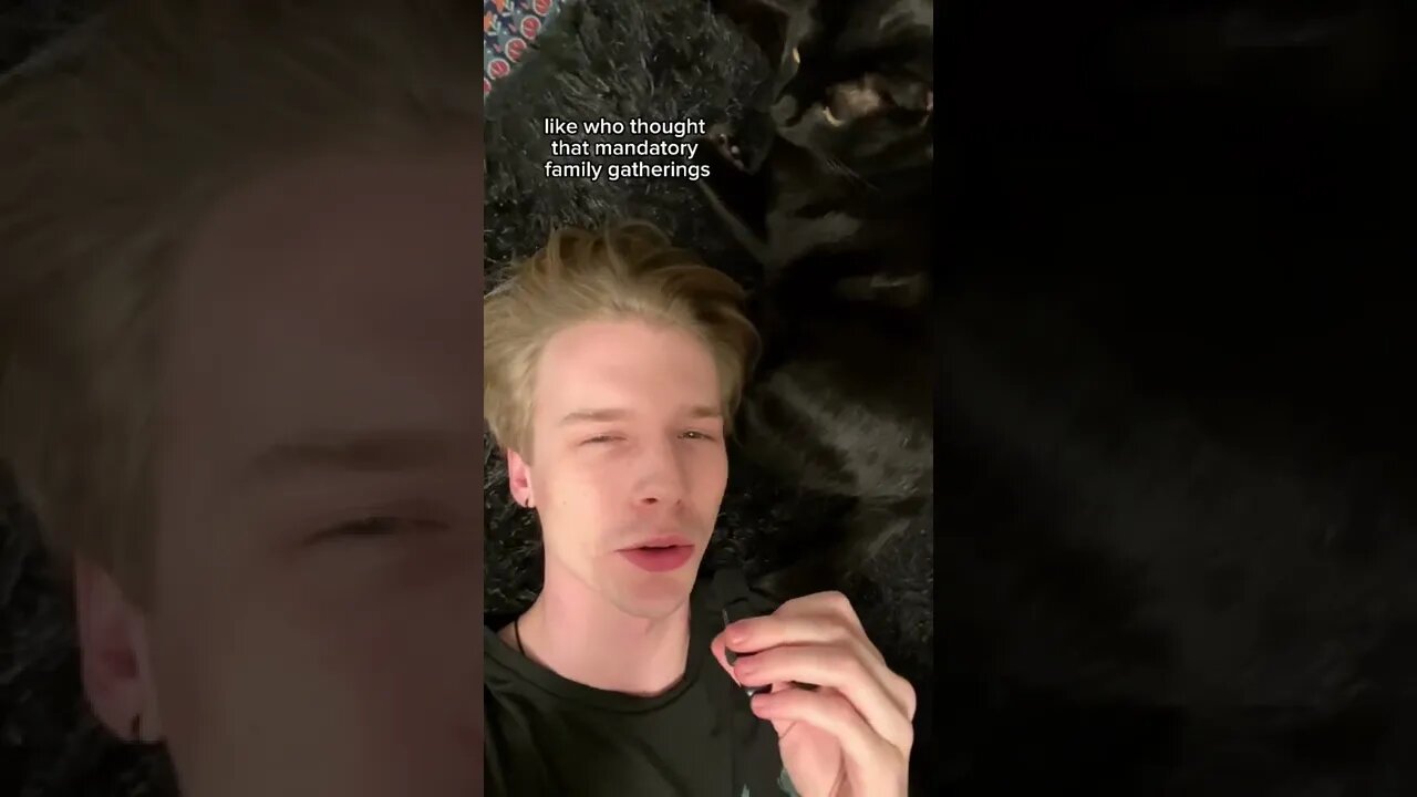 It’s all jokes, my family’s great😅 and food is good too😁 #cat #blackcat #leonthecatdad #relateable