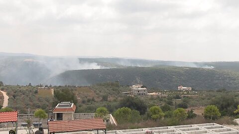 Fires after Israeli strikes on Lebanese village of Zibqin