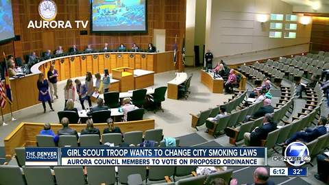Girl Scouts hope to change Aurora smoking laws; city council votes on proposed ordinance