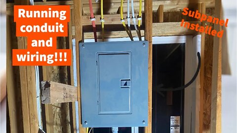 How to Build a House Addition - Running conduit, and wiring electrical Sub Panel Part 29