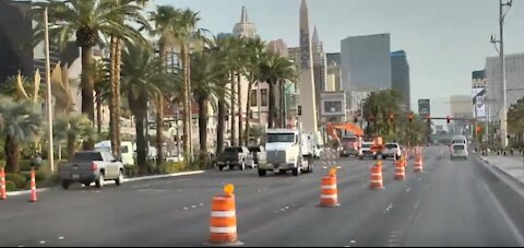 Phase 2 of Las Vegas Boulevard roadwork project is underway near Mandalay Bay