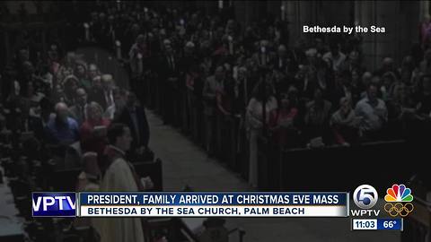 President Trump, family attend Christmas Eve services in Palm Beach