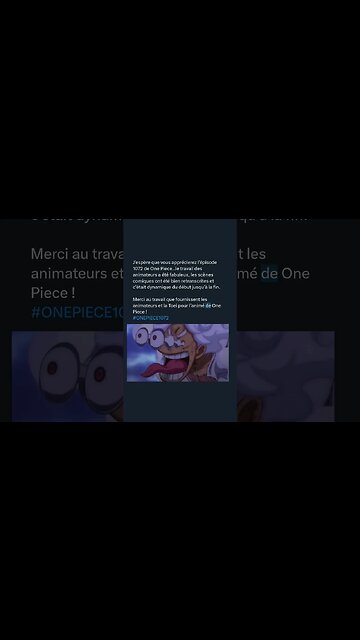 J’espère que vous apprécierez l’épisode 1072 de One Piece…