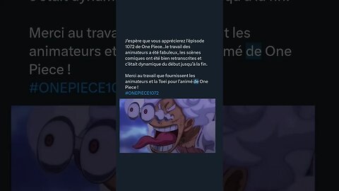J’espère que vous apprécierez l’épisode 1072 de One Piece…