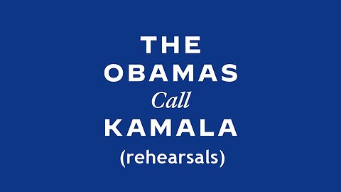 Kamala rehearses her 'spontaneous' call with the Obamas 😂🤣