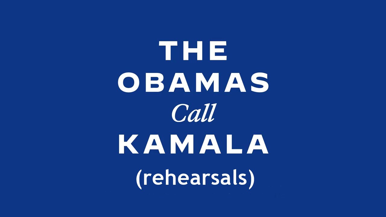Kamala rehearses her 'spontaneous' call with the Obamas 😂🤣