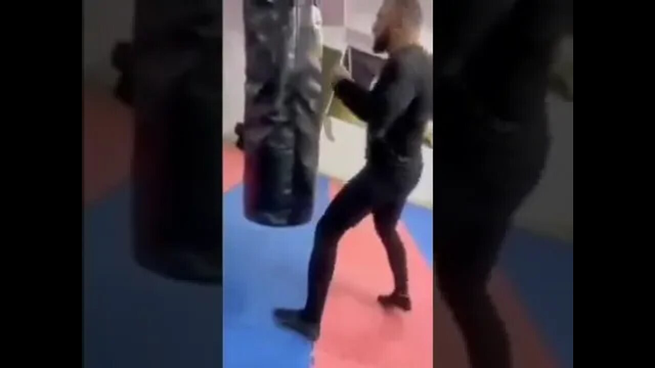 Punching bag punches back #shorts