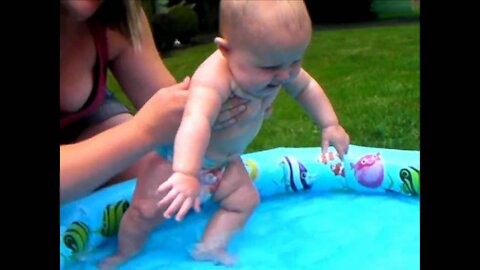 Baby Harpers First Swim - Her first BORN TO SWIM EXPERIENCE