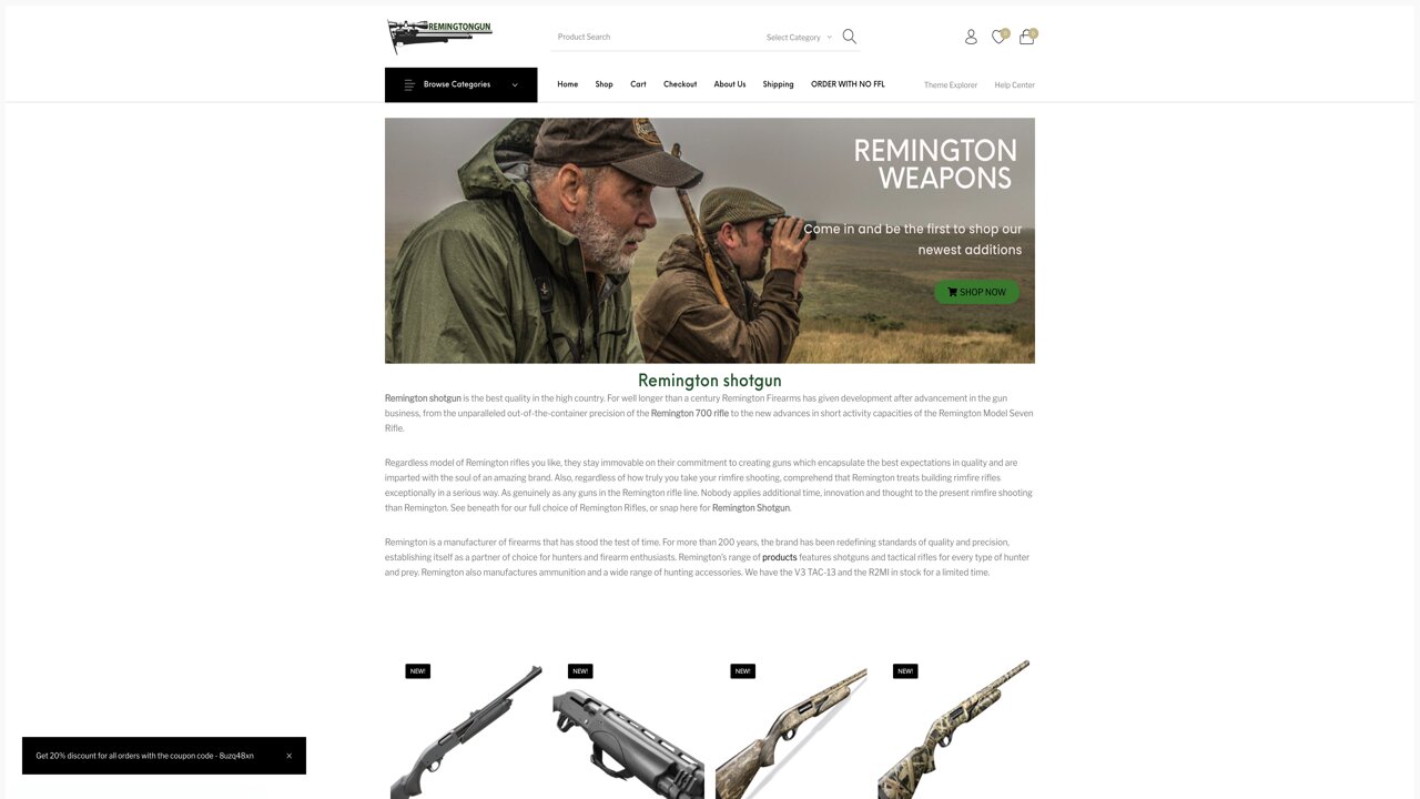 Is Remingtongun.com legit or a scam?