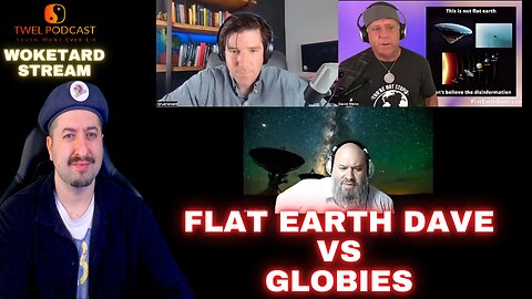 Dr John (Globe) and Justin (Globe) w Flat Earth Dave