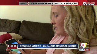 6-year-old walking home alone gets helping hand