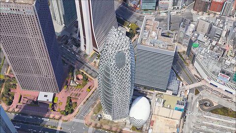 Mode Gakuen Cocoon Tower in the Nishi-Shinjuku district in Shinjuku, Tokyo, Japan.