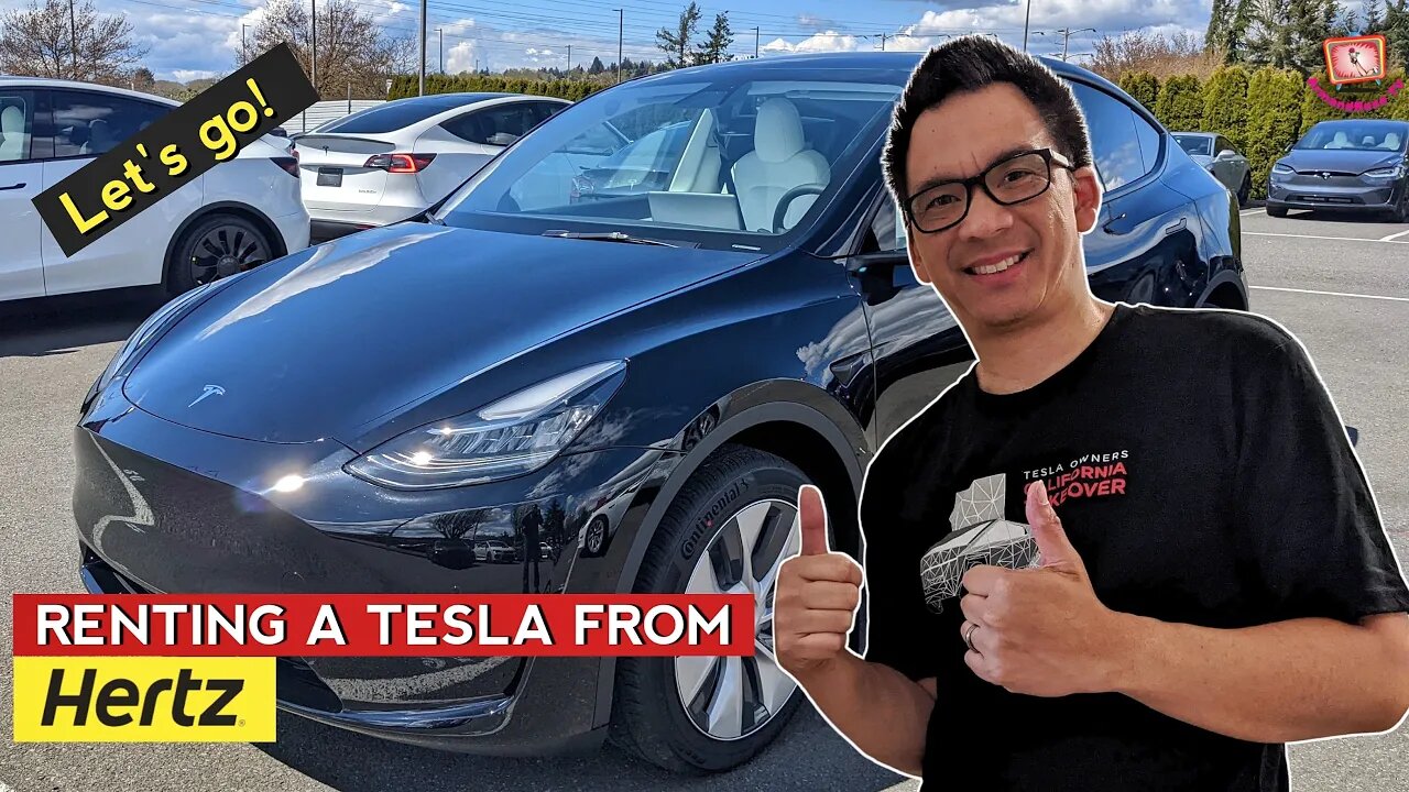 I Rented a Tesla at SeaTac Airport | Hertz Tesla Rental