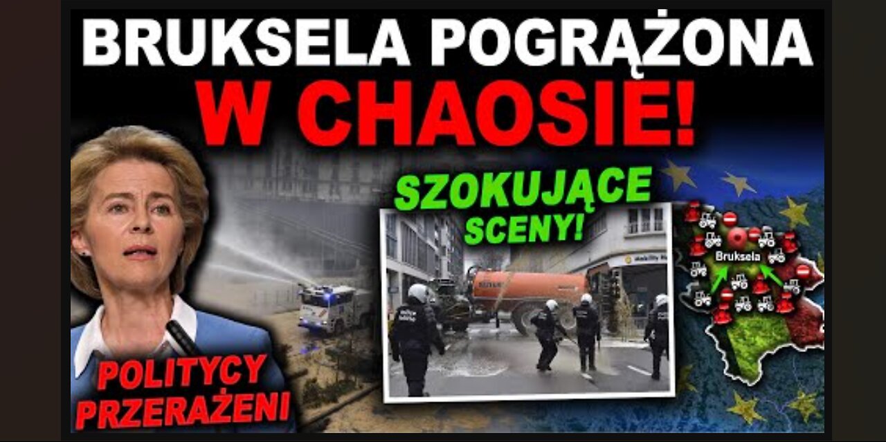 SZOKUJĄCY PROTEST ROLNIKÓW W BRUKSELI!