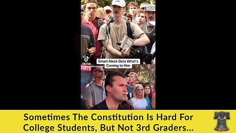Sometimes The Constitution Is Hard For College Students, But Not 3rd Graders...